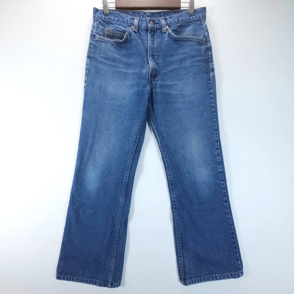 VTG Y2K Levis Jeans Orange Tab Mens 32x25 Blue Straight Leg Denim USA MADE